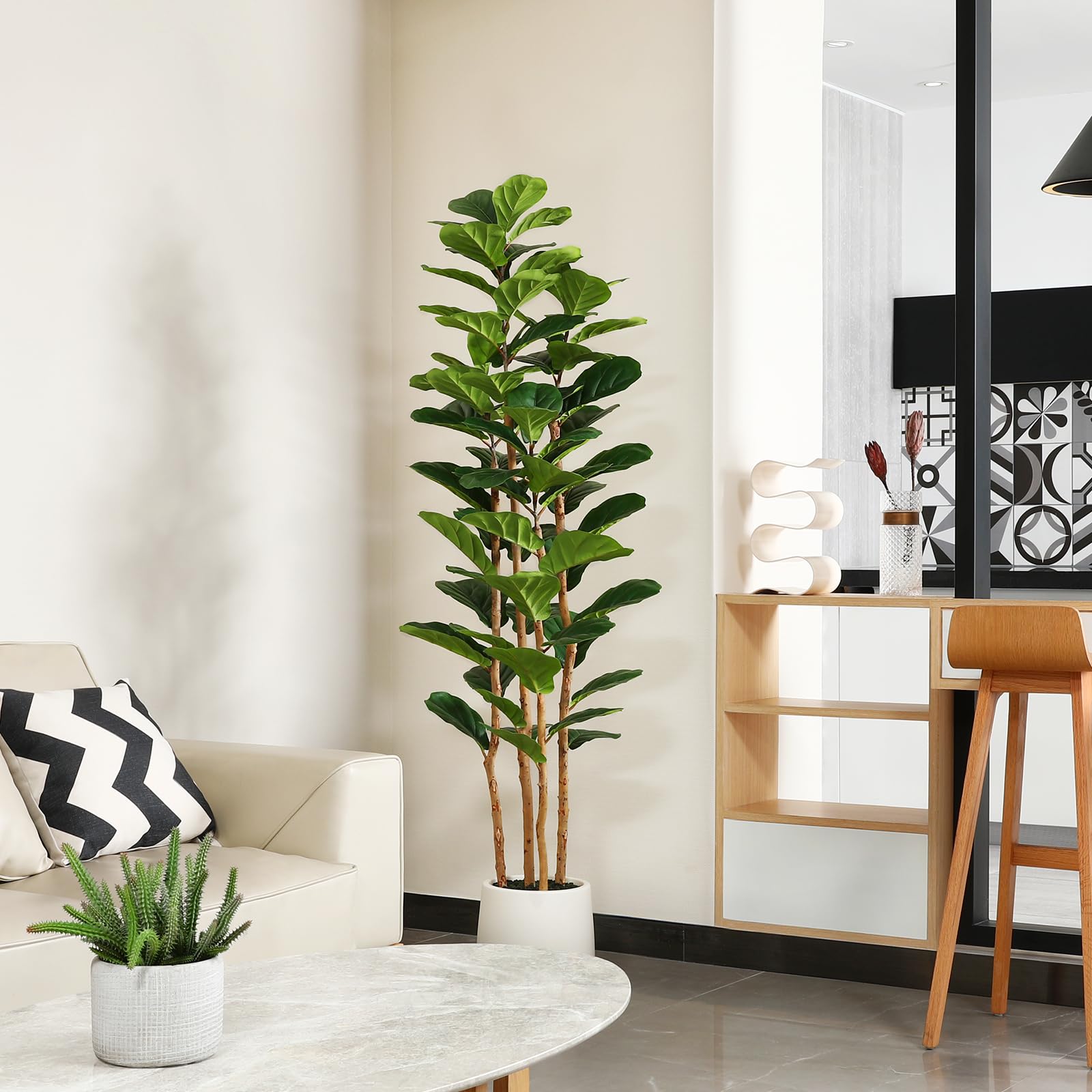Ficus Lyrata Tree - شجرة تين فايلد اصطناعية مع وعاء